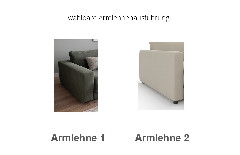 High End 2.0 von Candy - Ecksofa Ausführung rechts stone