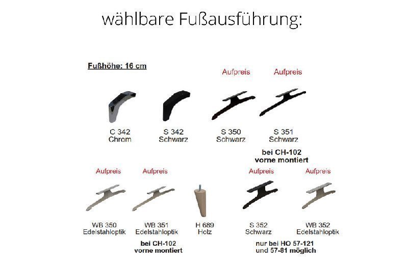 Fußausführung
