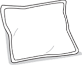 Kissen mit breiter Biese