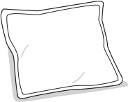 Kissen mit breiter Biese