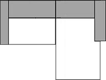 Sofa mit Anstellocker rechts