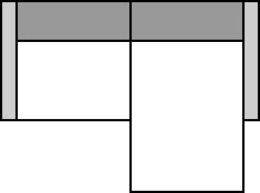 Sofa mit Anstellhocker rechts
