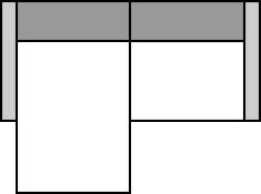Sofa mit Anstellhocker links