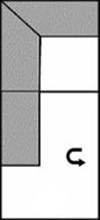 Eckelement + 1-Sitzer mit Abschlussteil links mit Drehsitz