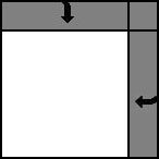 Rechteck-Abschlussteil rechts