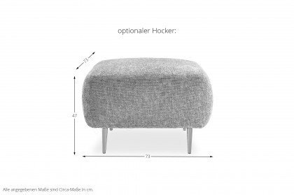 Piatelli von Benformato - Ecksofa Ausführung rechts ocean