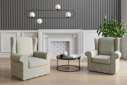 Madonna von Primavera Furniture - Hochlehnsessel hellgrau
