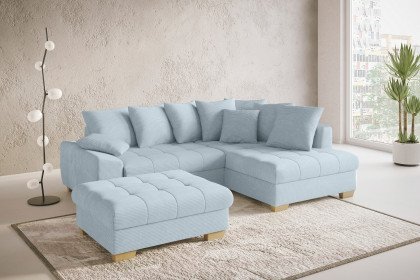 Nikita II von Nova Via - Eckgarnitur rechts blue-grey