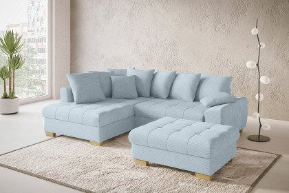 Nikita II von Nova Via - Eckgarnitur links blue-grey