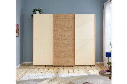 Montino von Musterring - Schrank 250 cm breit Lack sand - Eiche