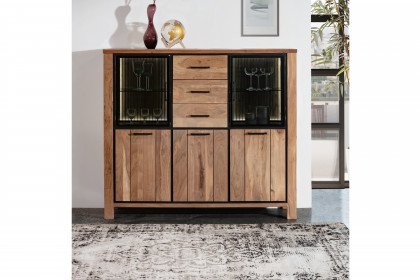 Akazio von GUTMANN - Highboard 70325 Akazie/ schwarz