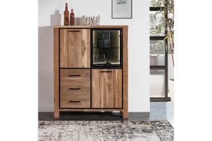 Akazio von GUTMANN - Highboard 70335 Akazie/ schwarz