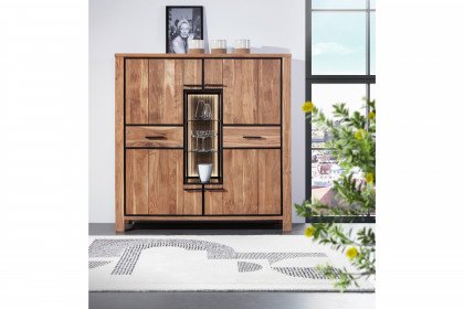Akazio von GUTMANN - Highboard 71225 Akazie/ schwarz