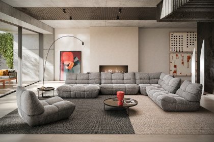 Passion-LE25 von designwerk - Sofalandschaft rechts argento