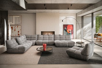 Passion-LE25 von designwerk - Sofalandschaft links argento