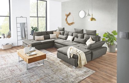 Madeira von BENIX - Sofalandschaft Variante links braun-grau