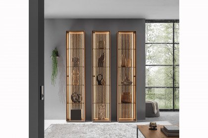 Selino von Hartmann - Vitrine Kerneiche/ anthrazit 