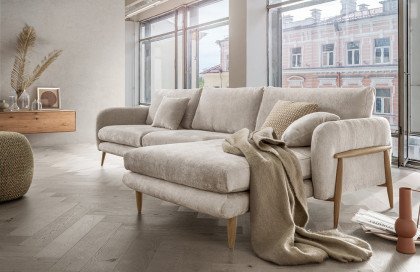 Apulia von Primavera Furniture - Polsterecke rechts ivory