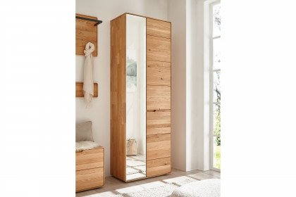 KM-0663 von GK Möbelvertrieb - Garderobenschrank in Wildeiche massiv und geölt