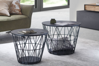 Naturstücke von Hartmann - Couchtisch Kernesche anthrazit/ Metall anthrazit