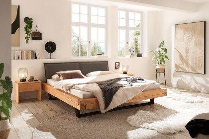 BE-0880 von GK Möbelvertrieb - Balkenbett Kiefer 140x200 cm mit Metallkufe