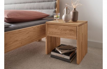 BE-0828 von GK Möbelvertrieb - Nachtkommode Wildeiche mit 1 Schubkasten