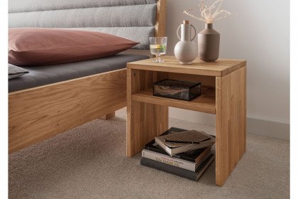 BE-0828 von GK Möbelvertrieb - Standkonsole mit einem offenen Fach Wildeiche geölt