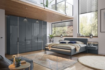 San Antonio von Musterring - Dreh-Falttürenschrank und Bettanlage lava