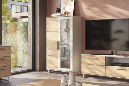 Kai von Elfo Möbel - Highboard 5803 Eiche bianco