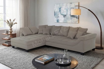 Bologna von Nova Via - Eckgarnitur links taupe