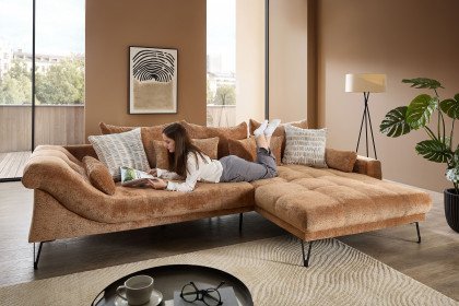 Garda von Benformato - Eckgarnitur Variante rechts koralle