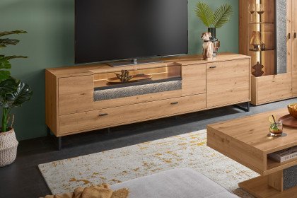 Deltona von set one by Musterring - Lowboard in Eiche mit Zierelement Sandstein
