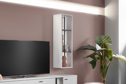 Deltona von set one by Musterring - Wandregal weiß mit Zierrückwand