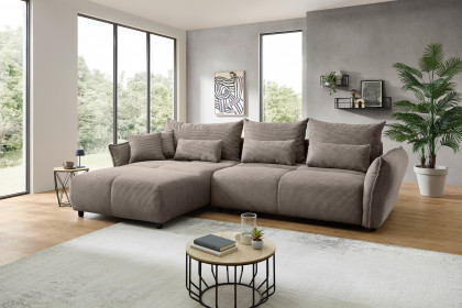 Amaro von Benformato - Polstergarnitur links grau-braun