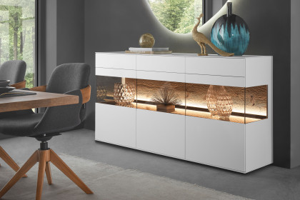 Torido von Hartmann - Sideboard 4171 Lack weiß/ Parsolglas