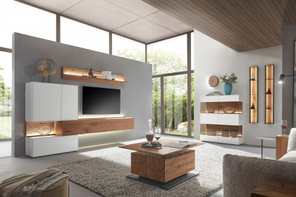 Torido von Hartmann - Wohnwand V20 Lack weiß/ Kerneiche Umato