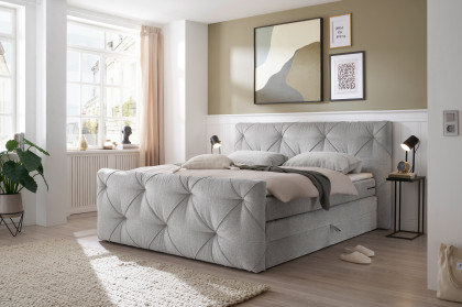 Venlo 6 von ED-Lifestyle - Boxspringbett 180 silver