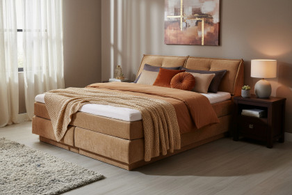 Tofino 10B von ED-Lifestyle - Boxspringbett 180 macchiato