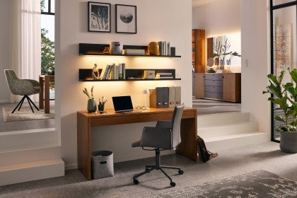 Kira-System von Musterring - Homeoffice-Tisch Nussbaum nova