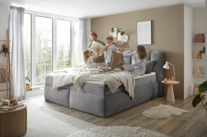 Gibson 6 von ED-Lifestyle - Boxspringbett 180 grey