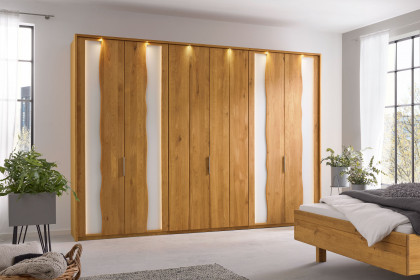 Incasa Albero von Decker - Schrank Wildeiche - Glas weiß satiniert