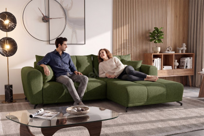 PG-LE-03 von BASTI dein Sofa - Eckcouch rechts grün