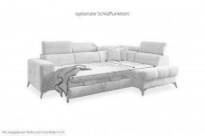 Gobi von Benformato - Ecksofa Variante rechts hellgrau
