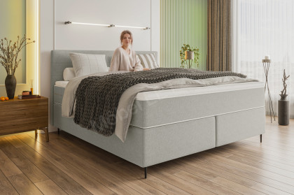 BX-LE-01 von SW KOLLEKTION - Boxspringbett hellgrau