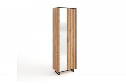 Bella-Foyer von Elfo Möbel - Garderobenschrank in Eiche mit Spiegeltür