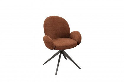 Onae von Akante - Stuhl terracotta/ mattschwarz, drehbar