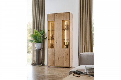 Vala von Hartmann - Vitrine 0091 aus massiver Kerneiche natur