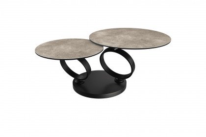 Eolia black von Akante - Couchtisch Keramik zementgrau/ schwarz