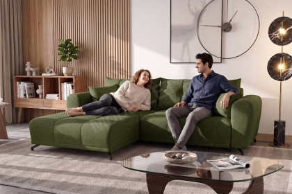 PG-LE-03 von BASTI dein Sofa - Eckcouch links grün