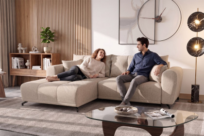 PG-LE-03 von BASTI dein Sofa - Ecksofa links beige